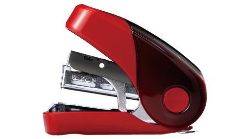 Flat Clinch Stapler - Mini (Red)