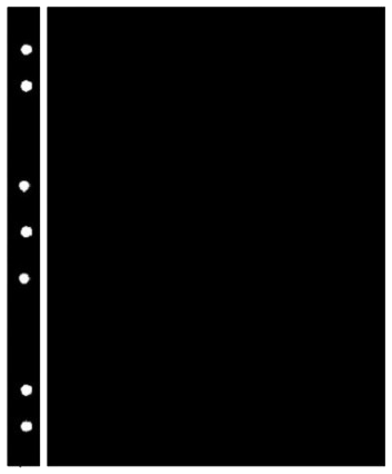 Hagner Stock Sheets 1 Row Black One Sided