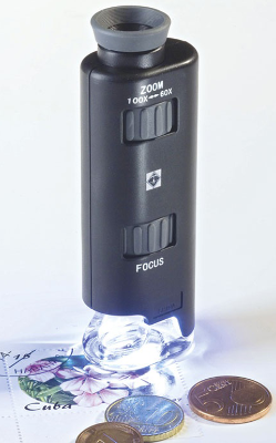 Zoom Microscope with LED, 60x and 100x magnification