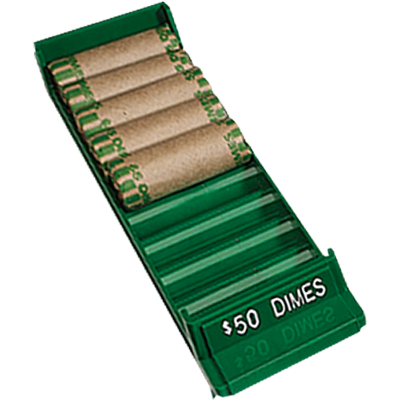 Dime Interlocking Coin Roll Trays
