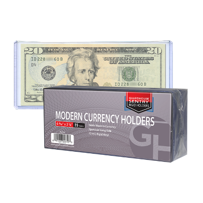 Modern Currency Sentry Holders - 6 9/16x2 7/8