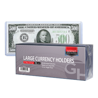 Large Currency Sentry Holders - 7 13/16x3 7/16