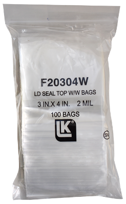 Zip Lock Bag - Write On - 2x3 (2 Mil)