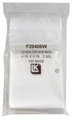 Zip Lock Bag - Write On - 4x6 (2 Mil)