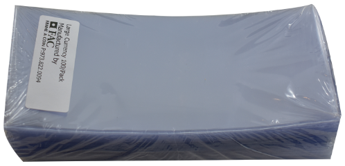 Large Currency Sleeve - 100 pack