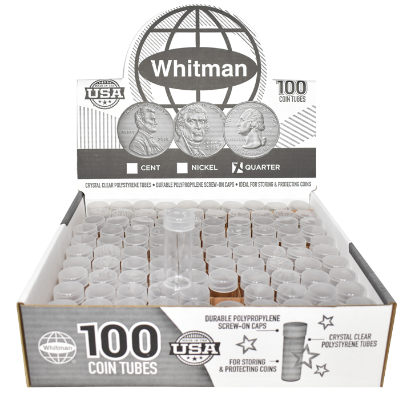 Round Coin Tube-Quarter, 100/box