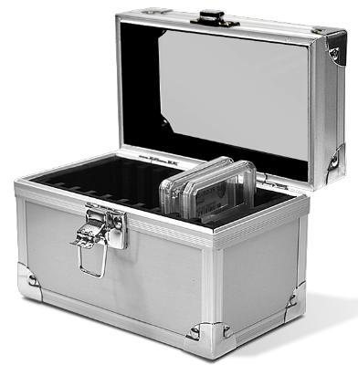10 Slab Aluminum Box - Clear Top