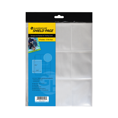 Guardhouse Shield 9 Pocket Archival (10 pack) Polypropylene Pages