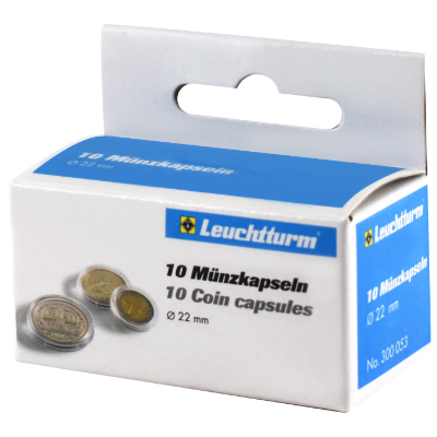22mm - Coin Capsules (pack of 10)