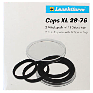 XL Capsules for coins 29-76mm, Pack of 2