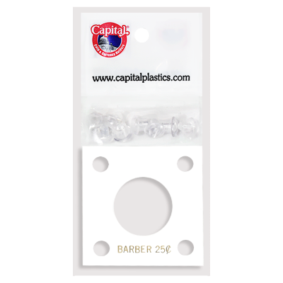 Capital Plastics 144 Coin Holder - Barber Quarter