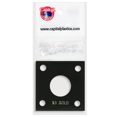 Capital Plastics 144 Coin Holder - $3 Gold