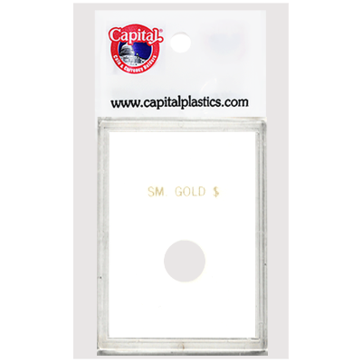 Capital Plastics Caps Coin Holder - Small Gold $ (type 1)
