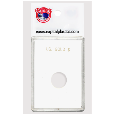 Capital Plastics Caps Coin Holder - Large Gold $ (type 2&3)