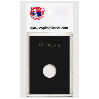 Capital Plastics Caps Coin Holder - Large Gold $ (type 2&3)