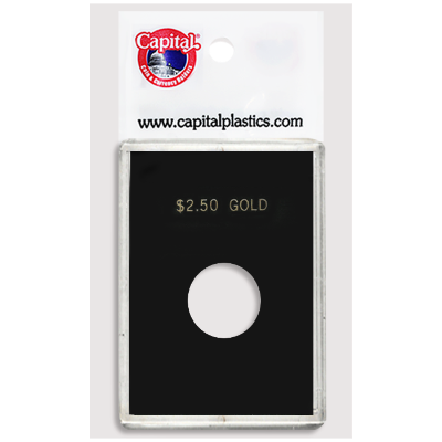 Capital Plastics Caps Coin Holder - $2.50 Gold