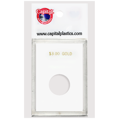 Capital Plastics Caps Coin Holder - $3 Gold