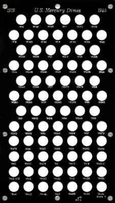 U.S. Mercury Dimes 1916-1945s Micro S