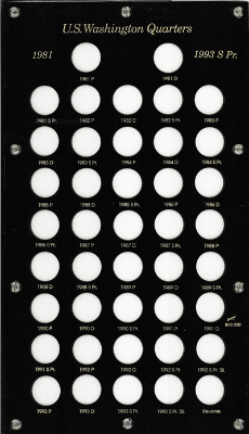 U.S Washington Quarters 1981-1993S (Proofs)