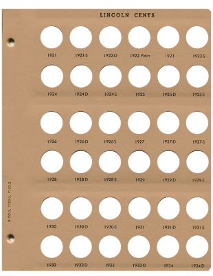 Lincoln Cents Replacement Page 2 1921-1934D