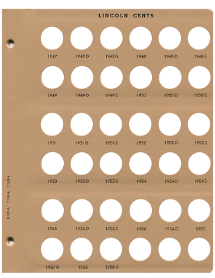 Lincoln Cents Replacement Page 4 1947-1958 D