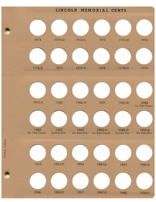 Lincoln Cents Replacement Page 6 1974-1988-D