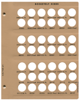 Roosevelt Dimes with Proof Replacement Page 5 2002-S-2013-P