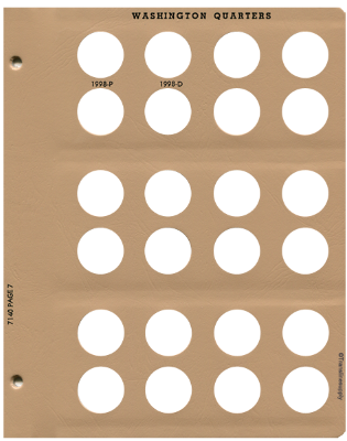 Washington Quarters Replacement Page 7 1998-P-1998-D
