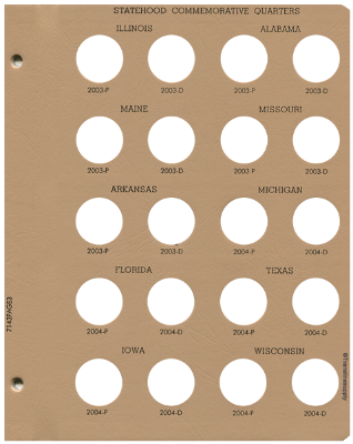 Statehood Quarters with P&D Replacement Page 3 2003 P to 2004 D