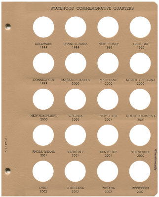 State Quarters Replacement Page 1 1999-2002