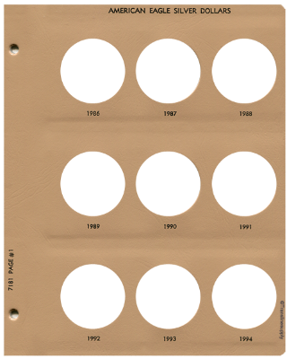 American Eagle Silver Dollars Replacement Page 1