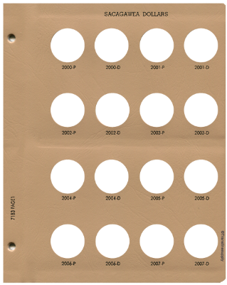 Sacagawea Dollars Replacement Page 1 2000 P -2007 D