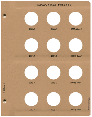 Sacagawea Dollars with Proof Replacement Page 1