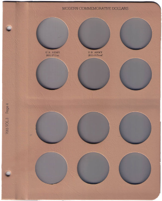 Dansco U.S. Modern Commemorative Dollar Vol 3 Replacement Page 4