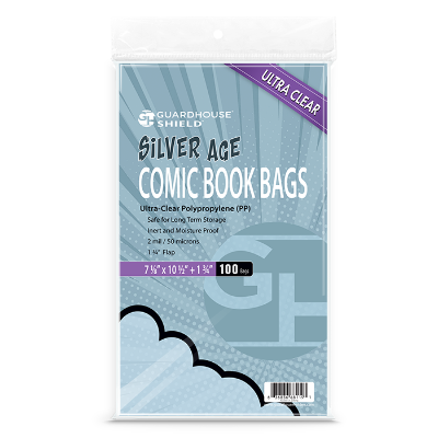 Shield Bag for Silver Comic Books (Standard Size) - 7 1/8 x 10 1/2