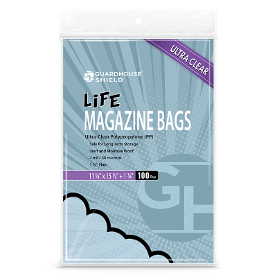 Shield Bag for Life Magazine 11 1/8 x 15 1/8 + 1 3/4 inch flap