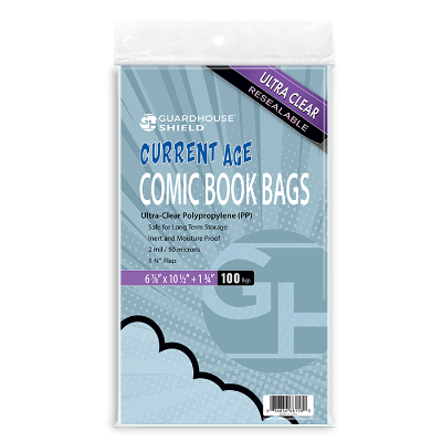 Shield Resealable Bag for Current Comic Books  - 6 7/8 x 10 1/2