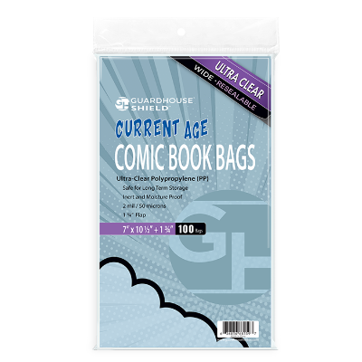 Shield Resealable Bag for Current Comic Books (Wide Size)  7 x 10.5"