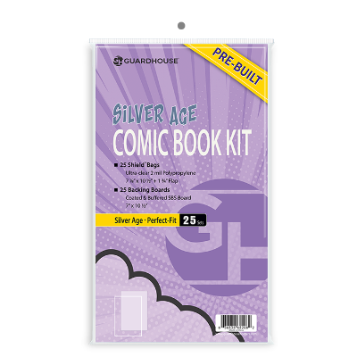 25 Pack Combo of Standard Silver Bags and Boards