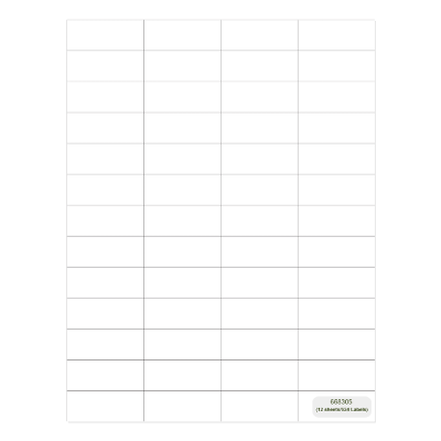 Paper Inserts for Defender Coin Slab (12 Sheets/624 Labels)