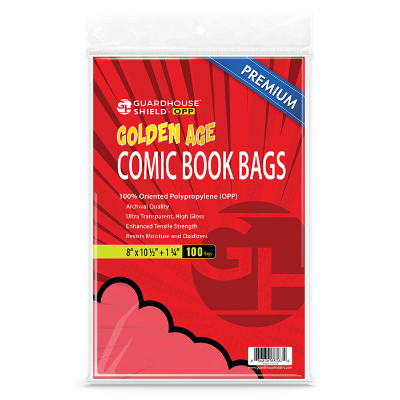 Shield OPP - Golden Comic Book Bags - Premium OPP Comic Bags