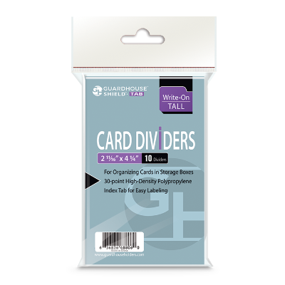 Trading Card Dividers - White Tall