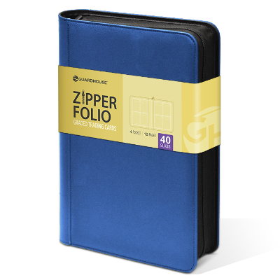 Graded Trading Card Zipper Folio for 40 PSA Card Slabs - Blue Denim
