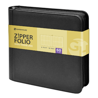 Graded Trading Card Zipper Folio for 60 PSA Card Slabs - Charcoal