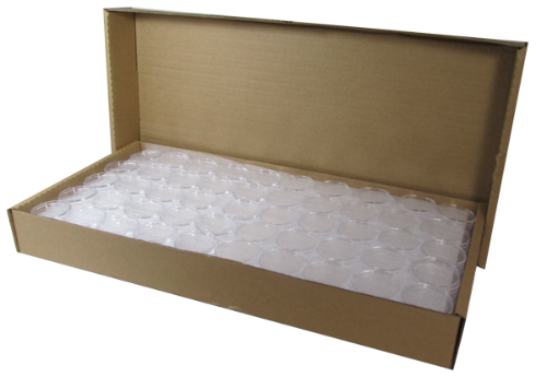 39mm Silver Round Bulk Direct-Fit / L Ring-Fit EvoCore Coin Holders. 250 count box.