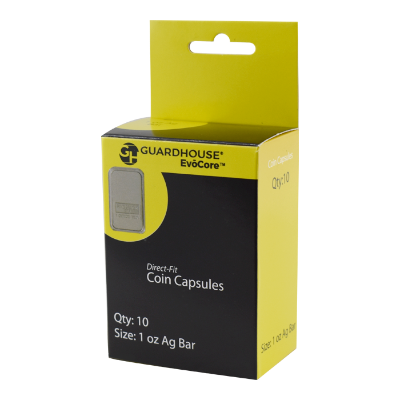1 oz Silver Bar Direct-Fit EvoCore holders - 10 Pack
