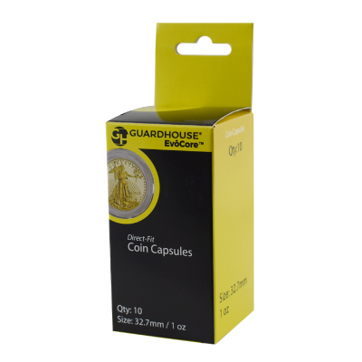1 oz Gold Eagle Direct-Fit EvoCore Coin Capsules - 10 Pack