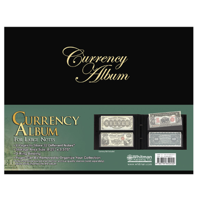 Whitman Currency Album For Large Notes - Clear View