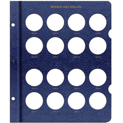 Kennedy Half Dollar Date Page Starting in 2019