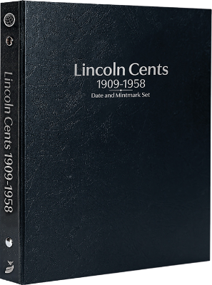 Lincoln Cents 1909-1958, Date & Mintmark Set P, D & S (Black)